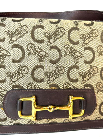 Celine Shoulder Bag with Horse Carriage Metal Fittings (C Sulky)