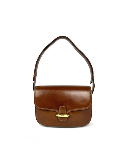 Vintage Gucci Shoulder Bag in brown leather