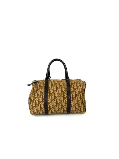 Dior Trotter Canvas Mini Hand Boston Bag in Brown