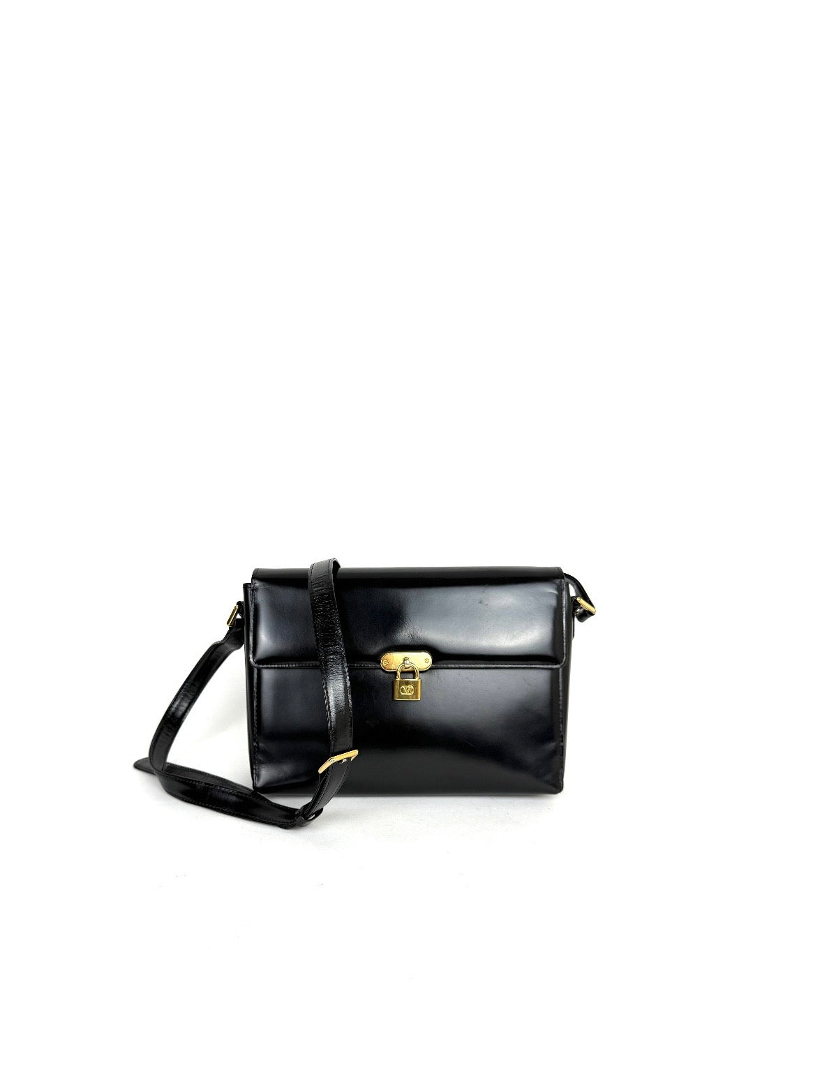 Valentino Garavani Vsling Black Leather Crossbody Bag