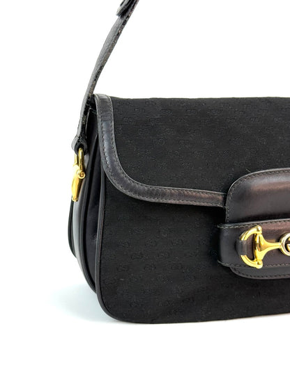 Gucci Horsebit 1955 GG Canvas Shoulder Bag