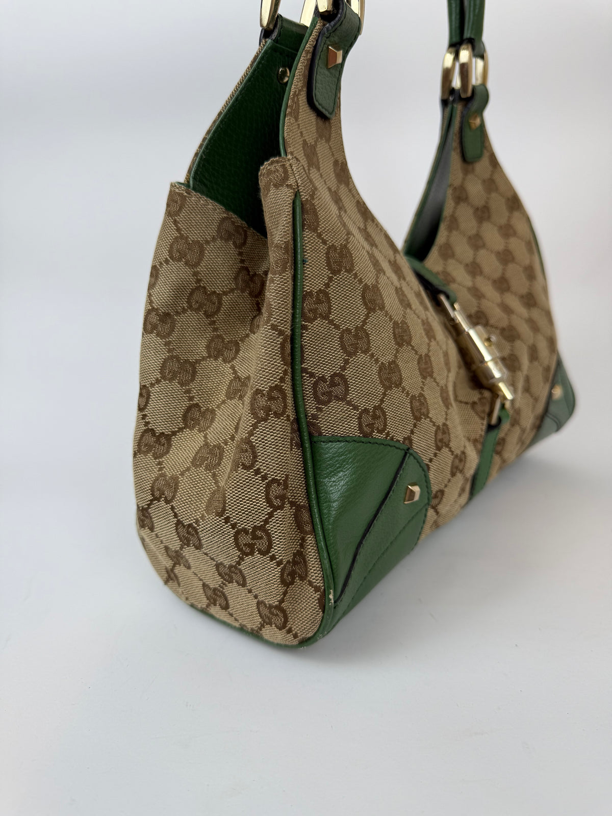 Gucci New Jackie GG canvas x leather