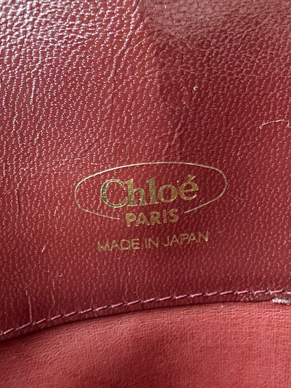 Chloé Bordeaux Leather Handbag