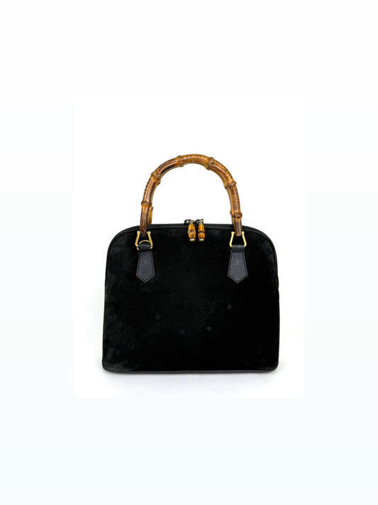 Gucci Bamboo Shoulder Bag in suede