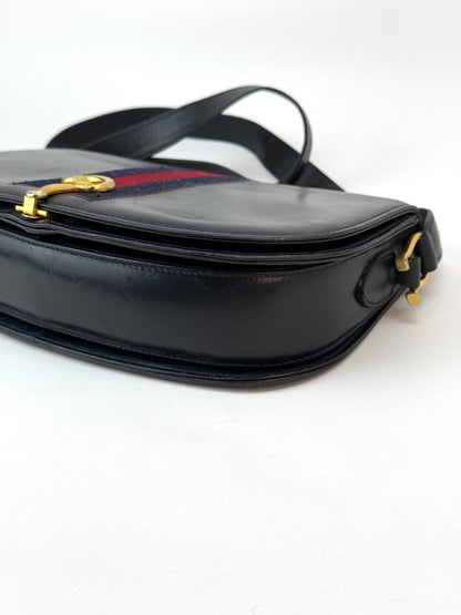 Gucci Sherry Line Leather Bag With Horsebit Hardware