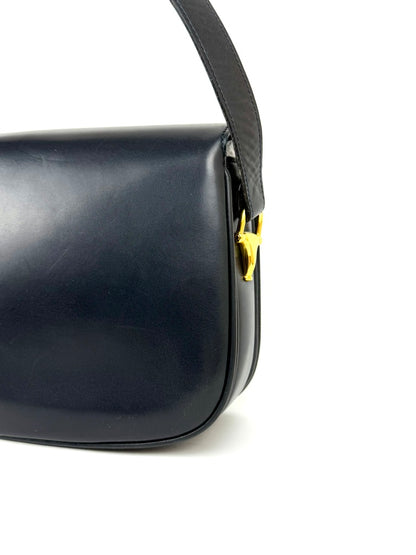 Gucci Horsebit 1955 Navy Leather Shoulder Bag