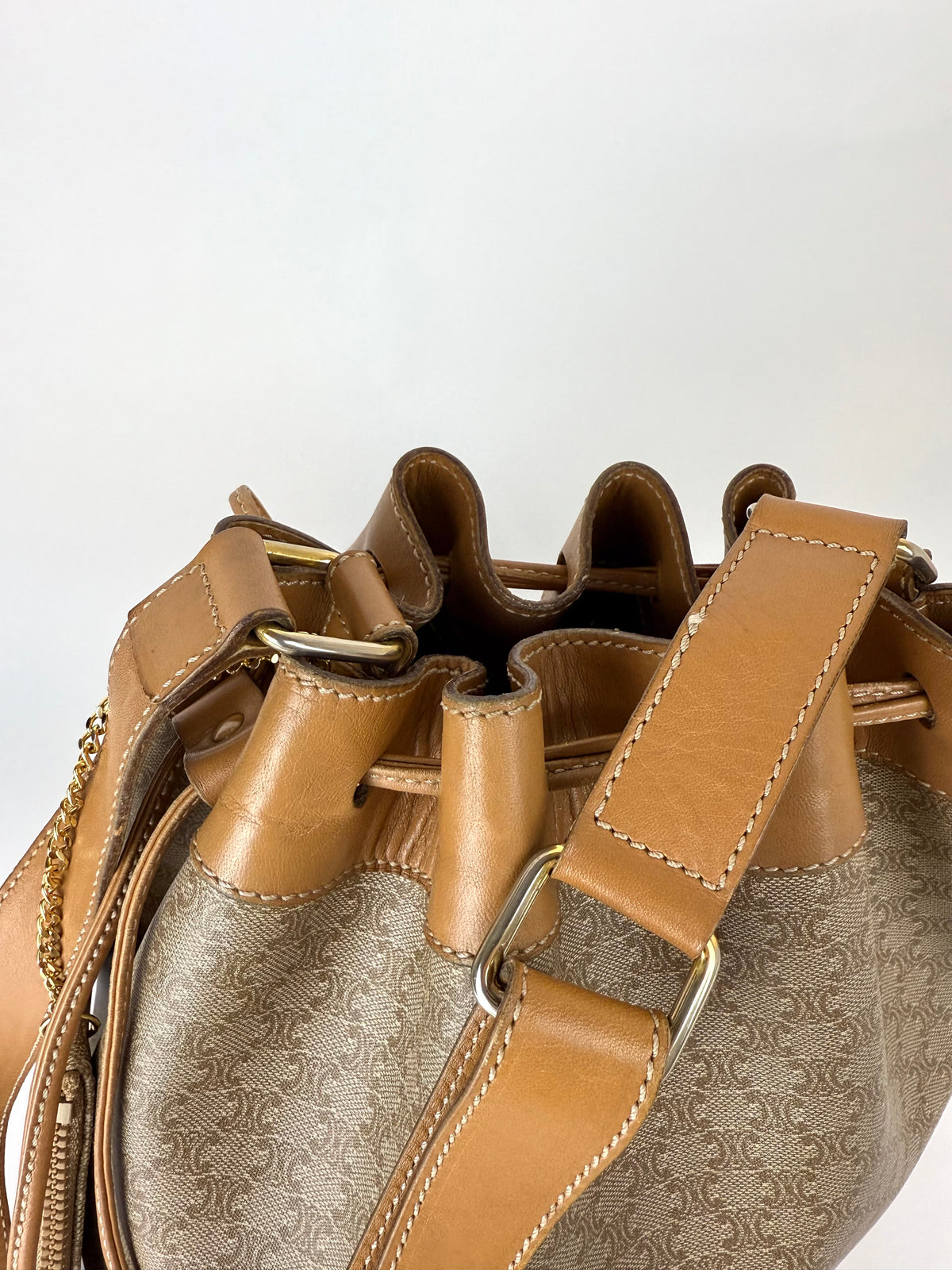 Celine Macadam Drawstring Shoulder Bag