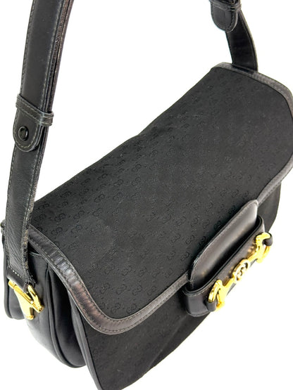 Gucci Horsebit 1955 GG Canvas Shoulder Bag
