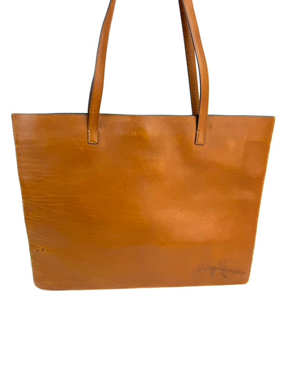 Prada Leather Brown Tote Bag