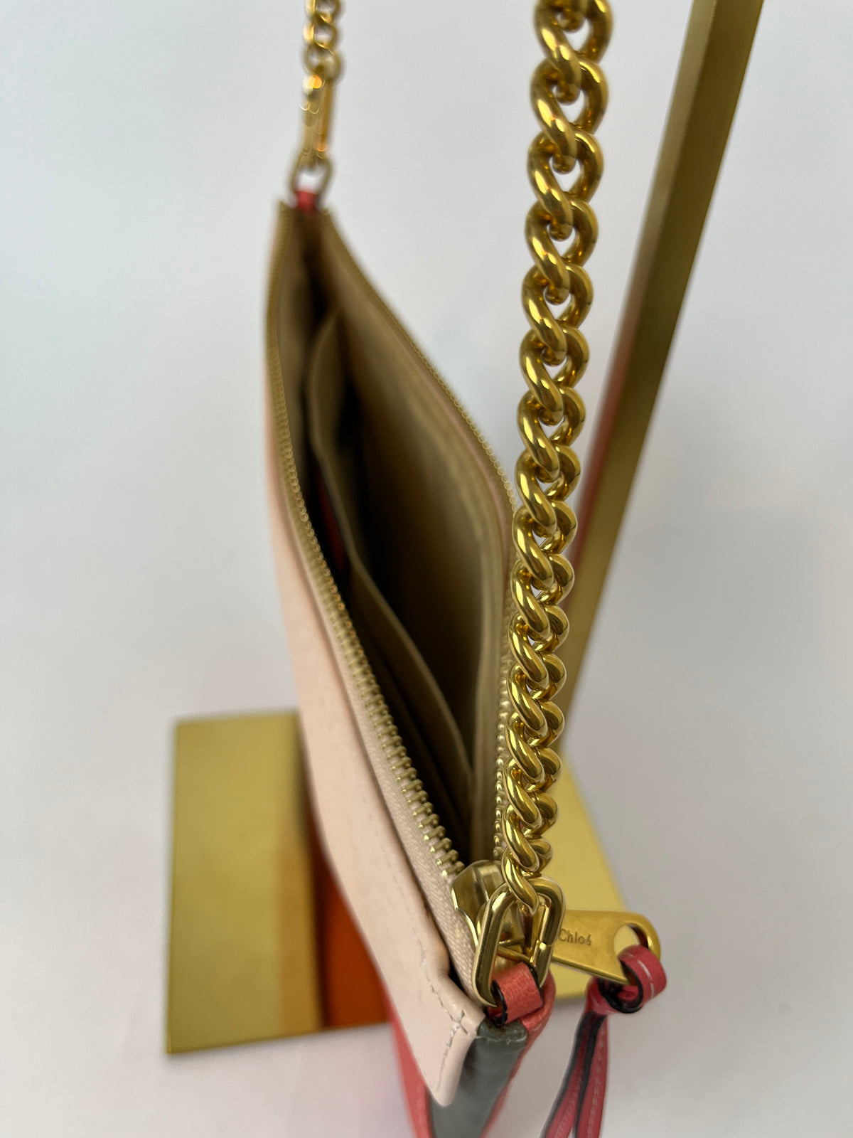Chloé leren envelope clutch