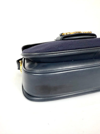 Gucci Horsebit 1955 Canvas x Leather Shoulder Bag