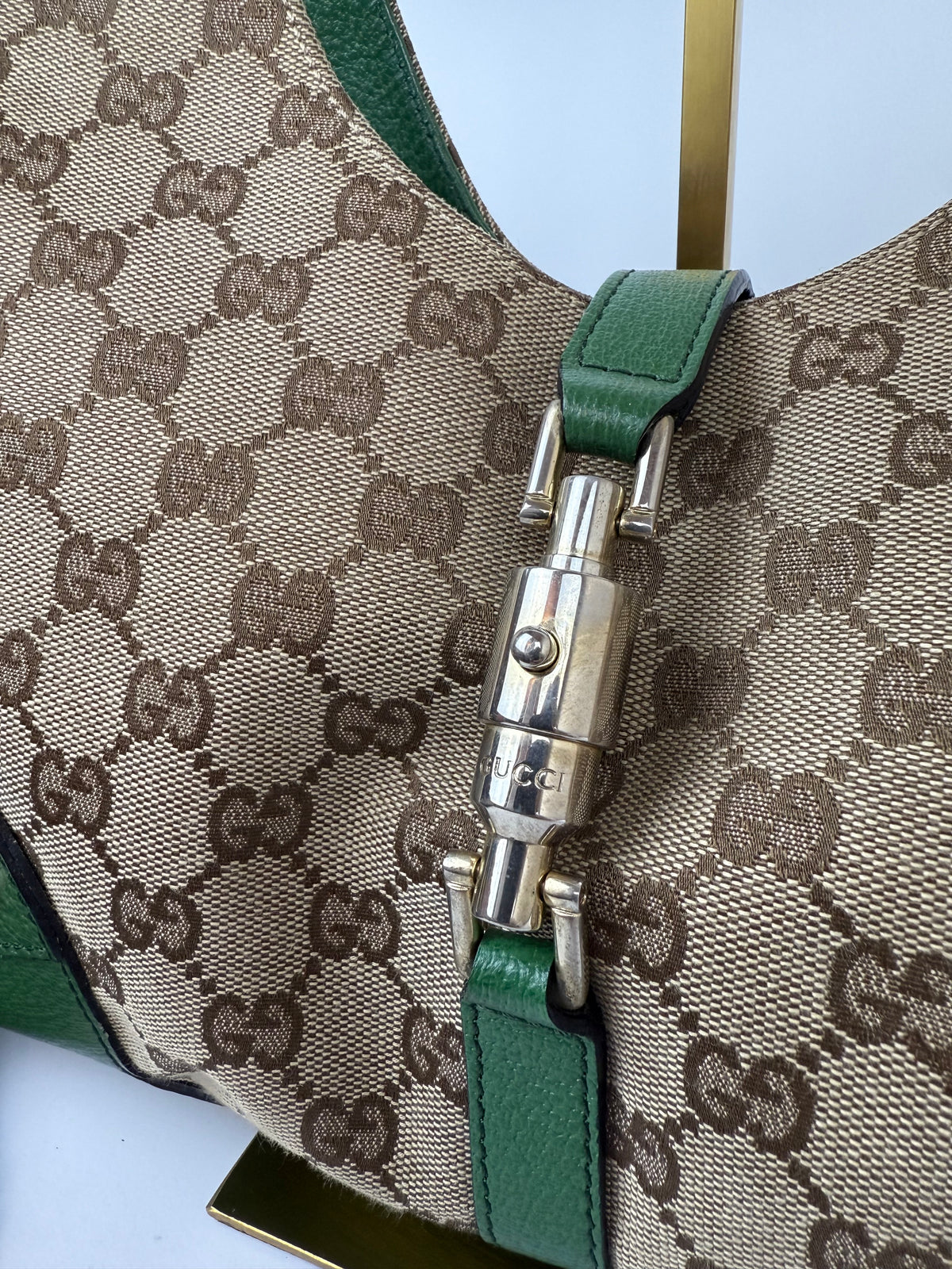 Gucci New Jackie GG canvas x leather