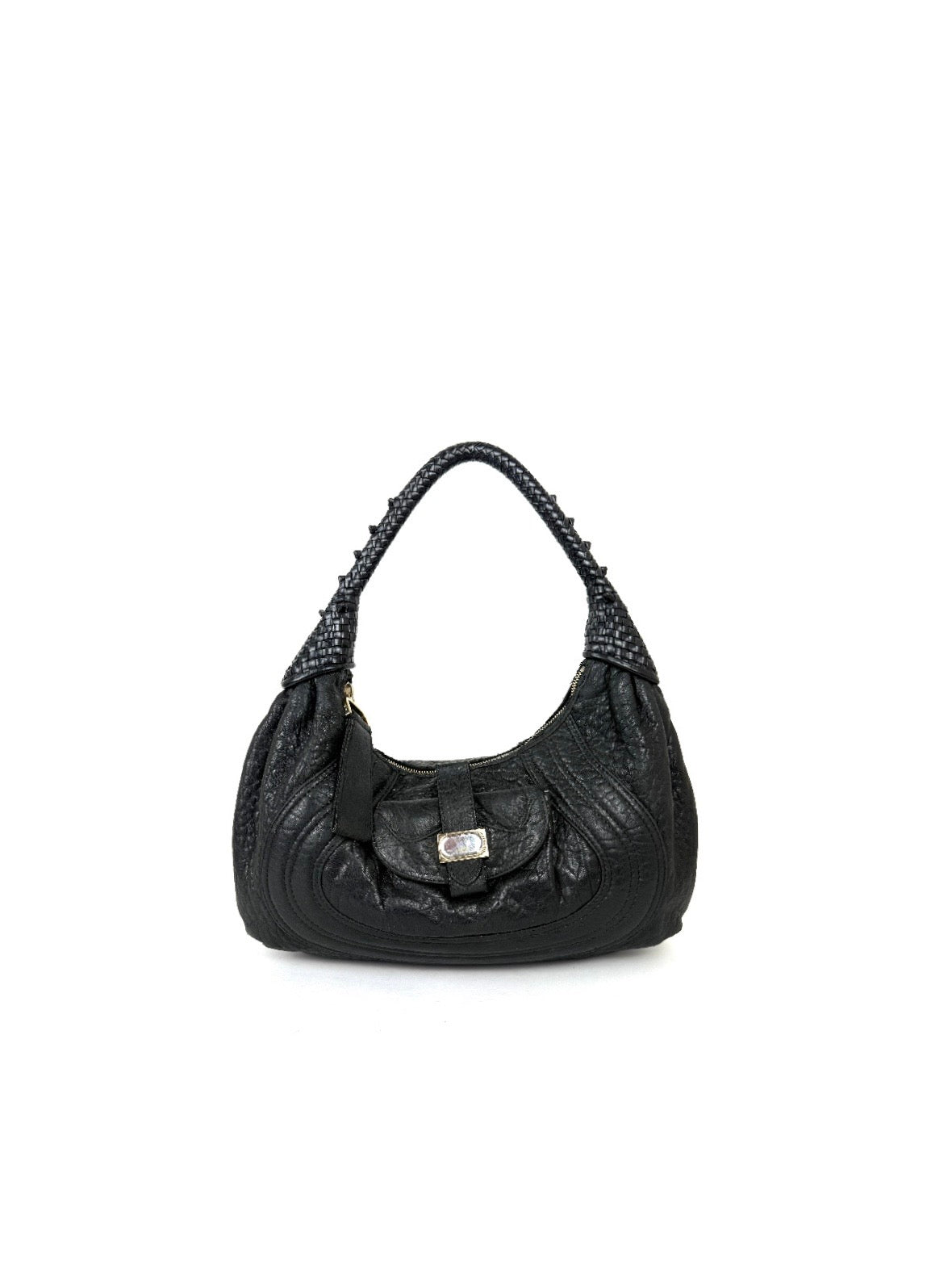 Fendi Zucca Spy in black leather
