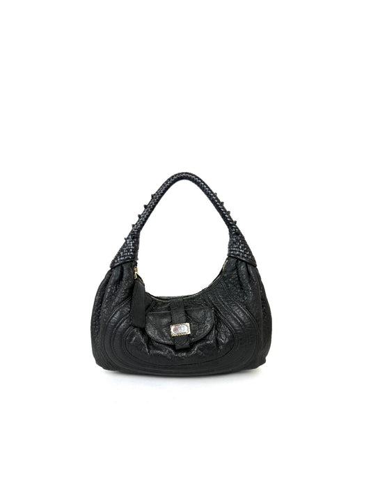 Fendi Zucca Spy in black leather