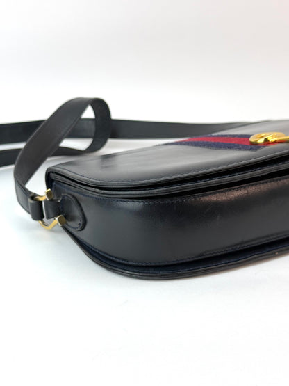 Gucci Sherry Line Leather Bag With Horsebit Hardware