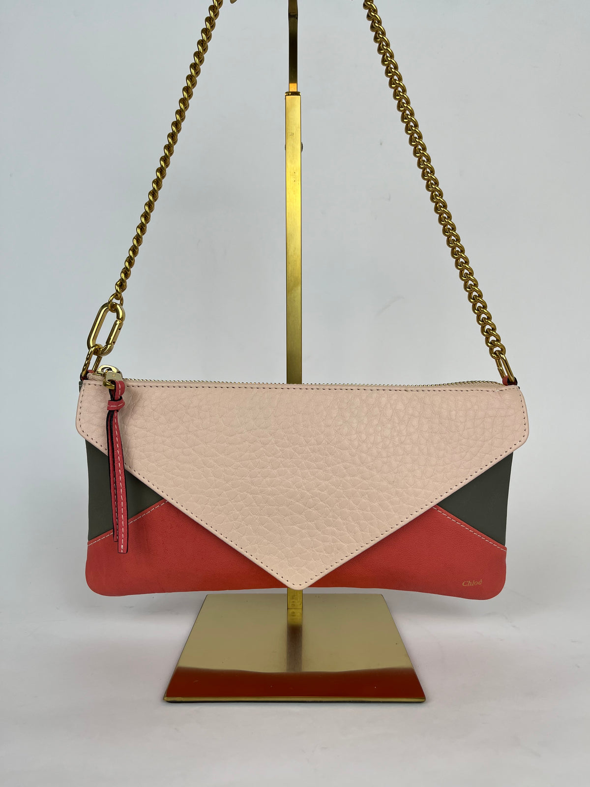 Chloé leren envelope clutch