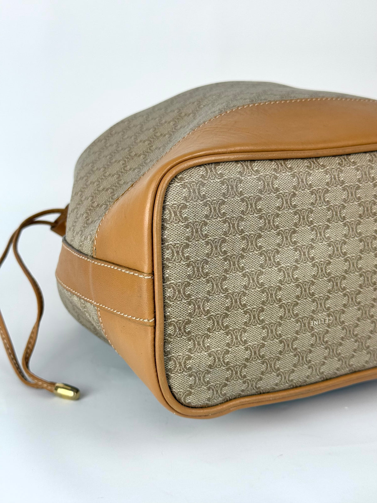 Celine Macadam Drawstring Shoulder Bag