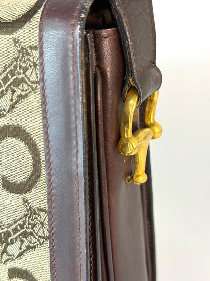 Celine Shoulder Bag with Horse Carriage Metal Fittings (C Sulky)