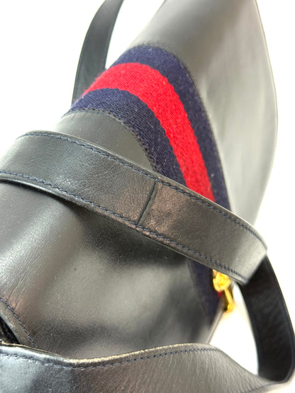 Gucci Sherry Line Leather Bag With Horsebit Hardware