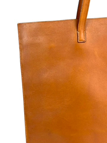 Prada Leather Brown Tote Bag