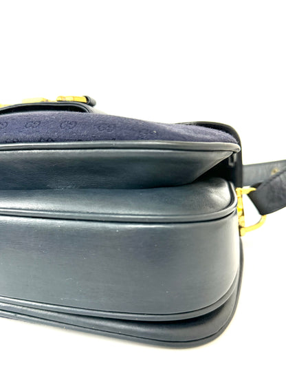 Gucci Horsebit 1955 Canvas x Leather Shoulder Bag