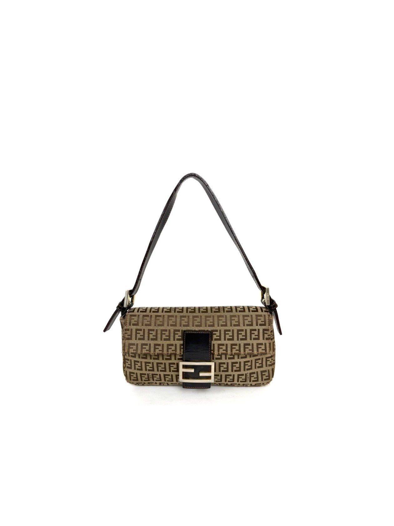 Fendi Zucchino Canvas Baguette