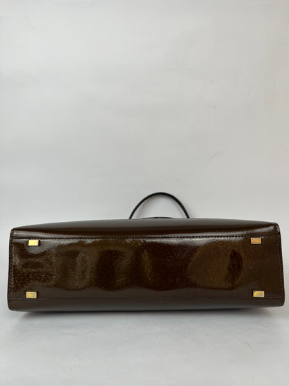 Celine Vintage Gancini Hardware Leather Tote Bag