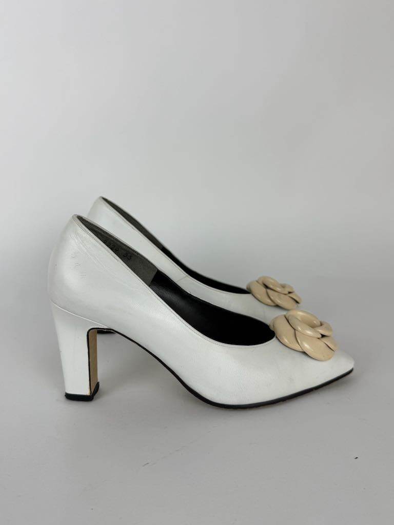 Balenciaga white heels - size 35