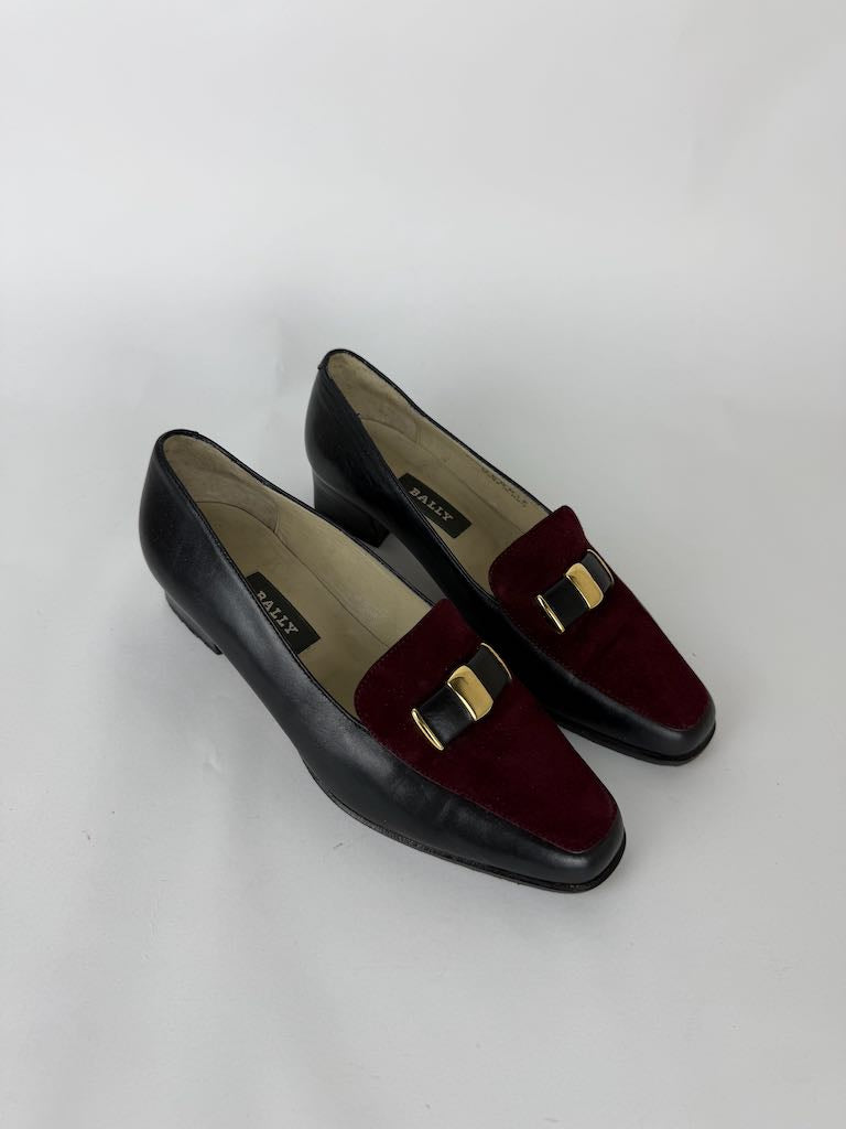 Bally suede top loafers - size 37.5