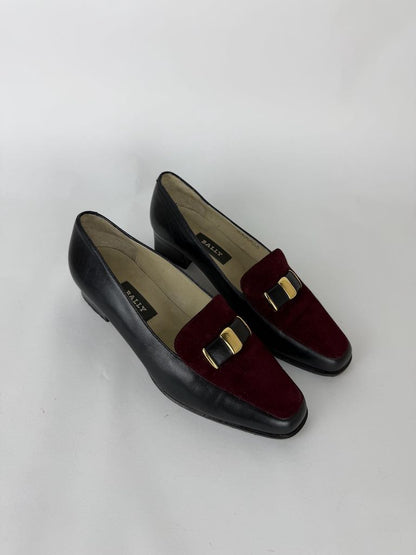 Bally suede top loafers - size 37.5