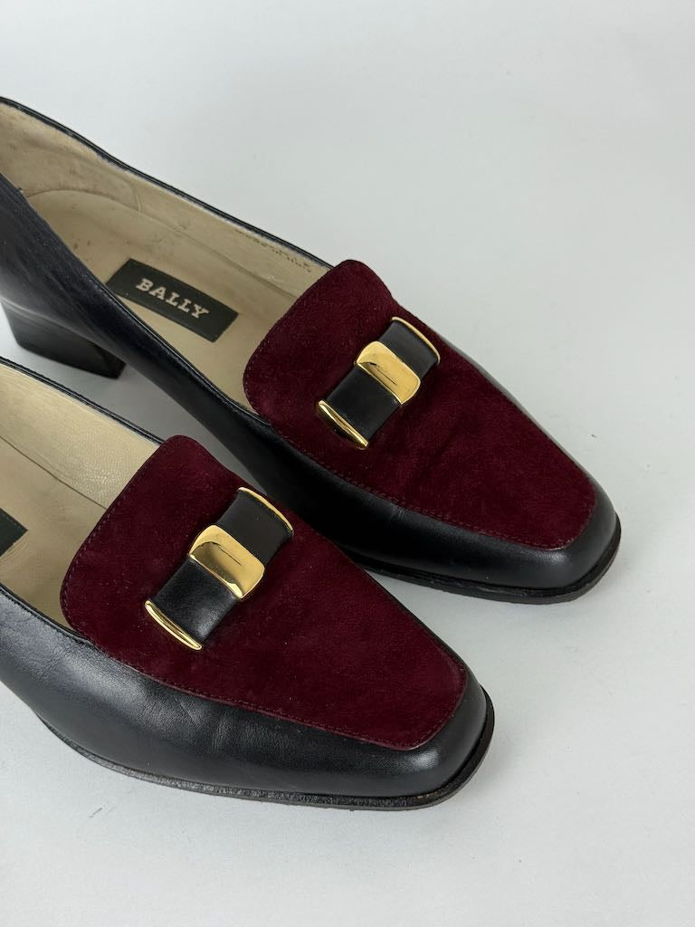 Bally suede top loafers - size 37.5