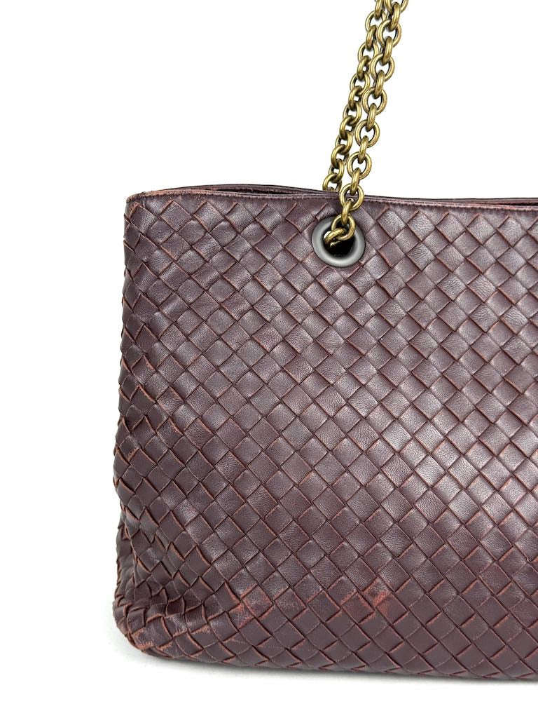 Bottega Veneta Intrecciato Chain Tote Medium