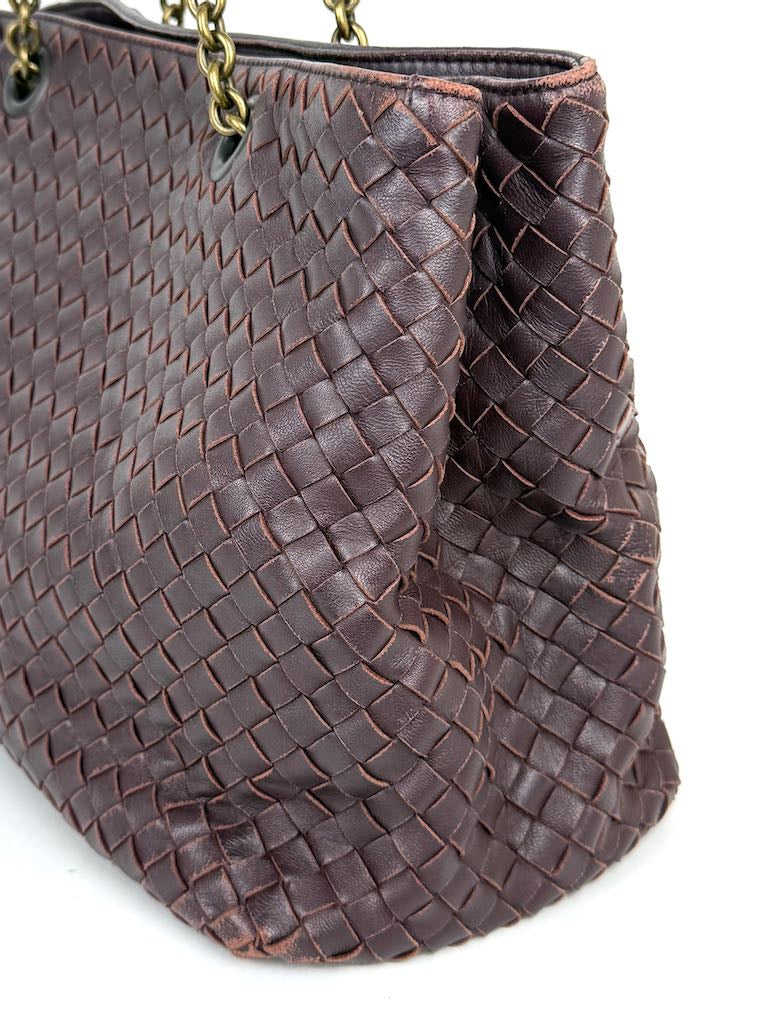Bottega Veneta Intrecciato Chain Tote Medium