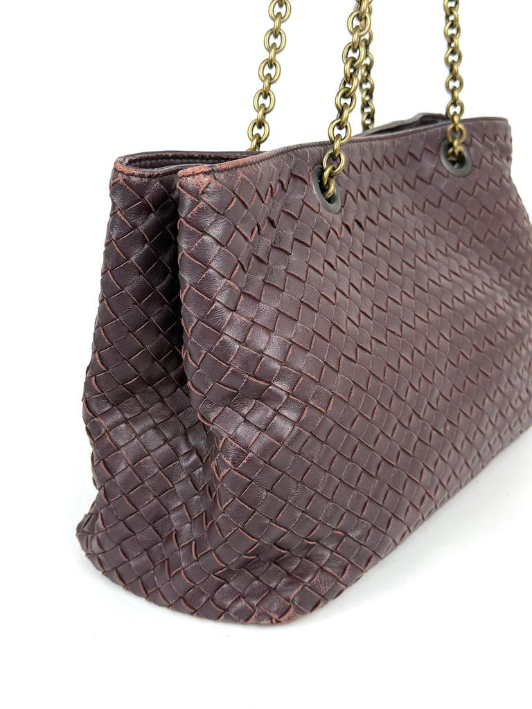 Bottega Veneta Intrecciato Chain Tote Medium