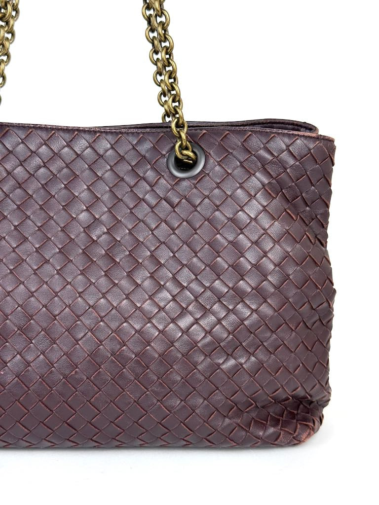 Bottega Veneta Intrecciato Chain Tote Medium