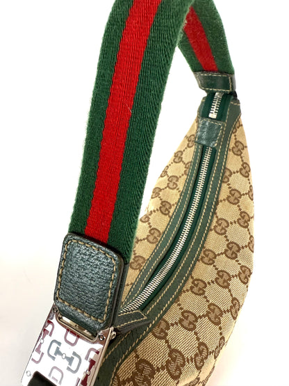 Gucci GG Canvas Web Baguette
