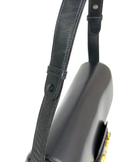 Gucci Horsebit 1955 Navy Leather Shoulder Bag