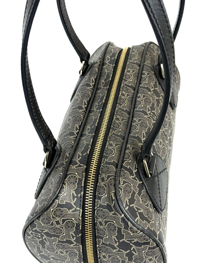 Celine Carriage Print Mini Boston Bag