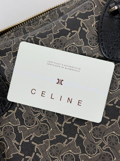 Celine Carriage Print Mini Boston Bag