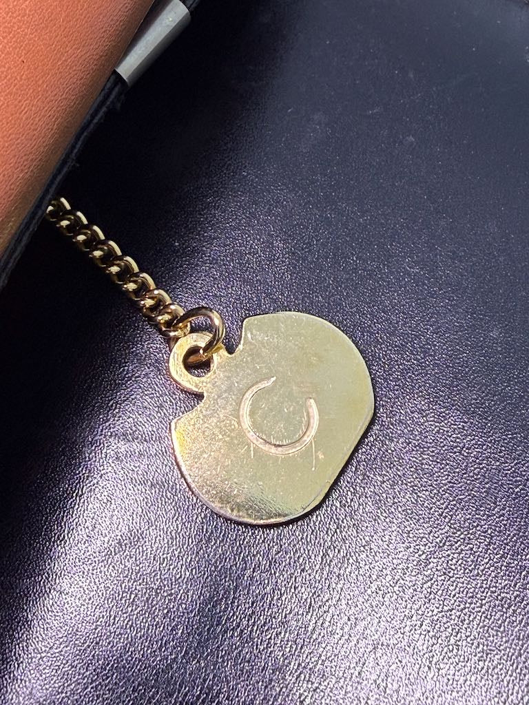 Celine Triomphe black leather shoulder bag