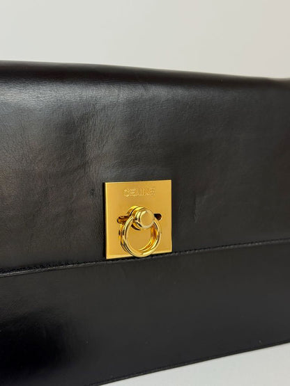 Celine Shoulder Bag in black leather
