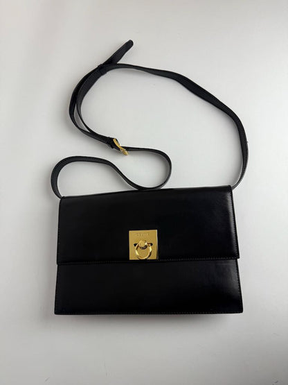 Celine Shoulder Bag in black leather