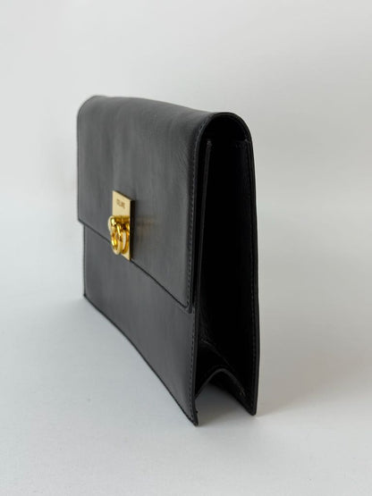 Celine Shoulder Bag in black leather