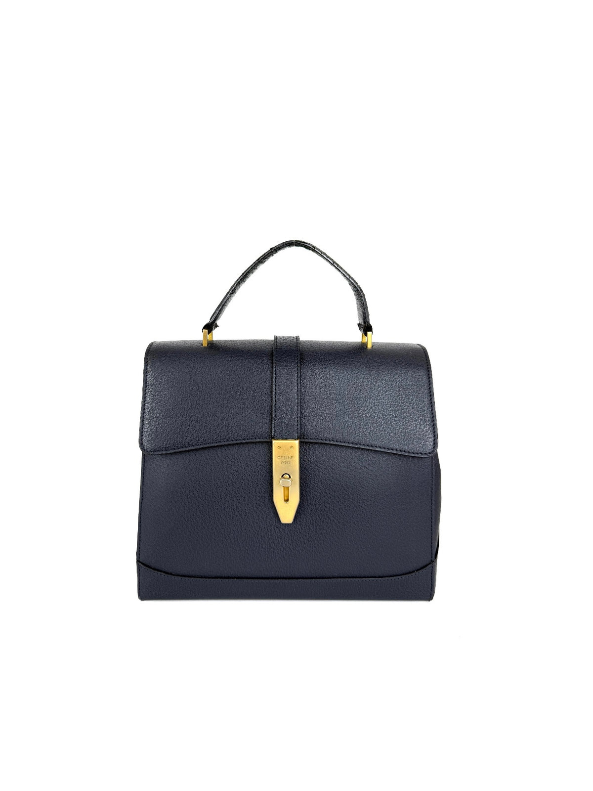 Celine Turnlock Handbag in Navy