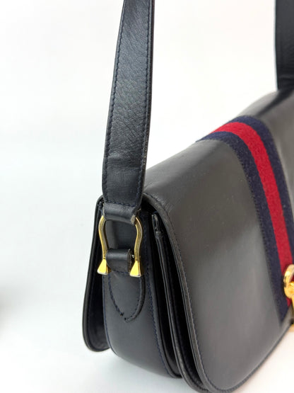 Gucci Sherry Line Leather Bag With Horsebit Hardware
