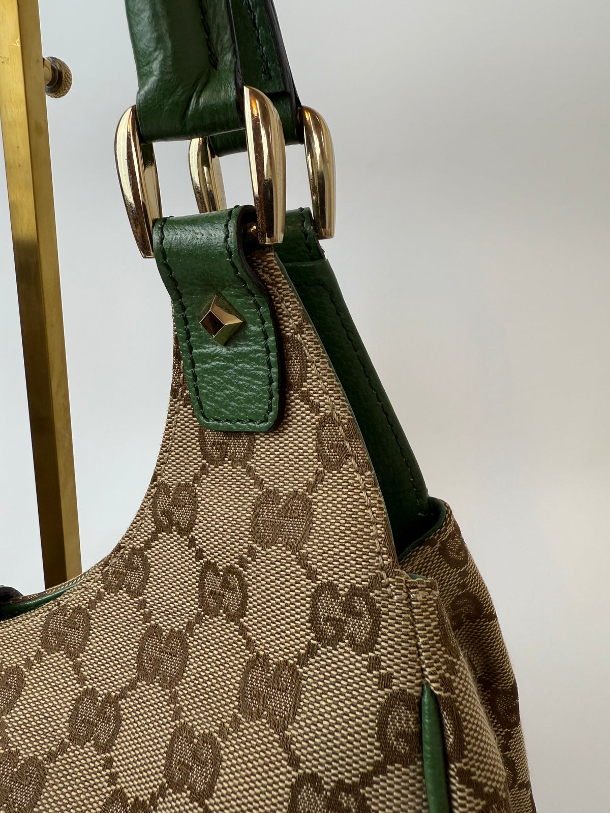 Gucci New Jackie GG canvas x leather