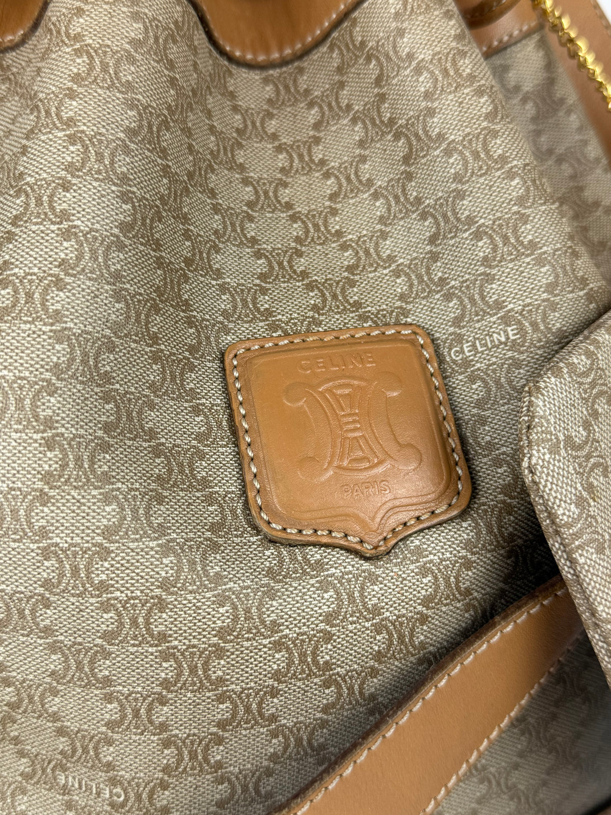 Celine Macadam Drawstring Shoulder Bag
