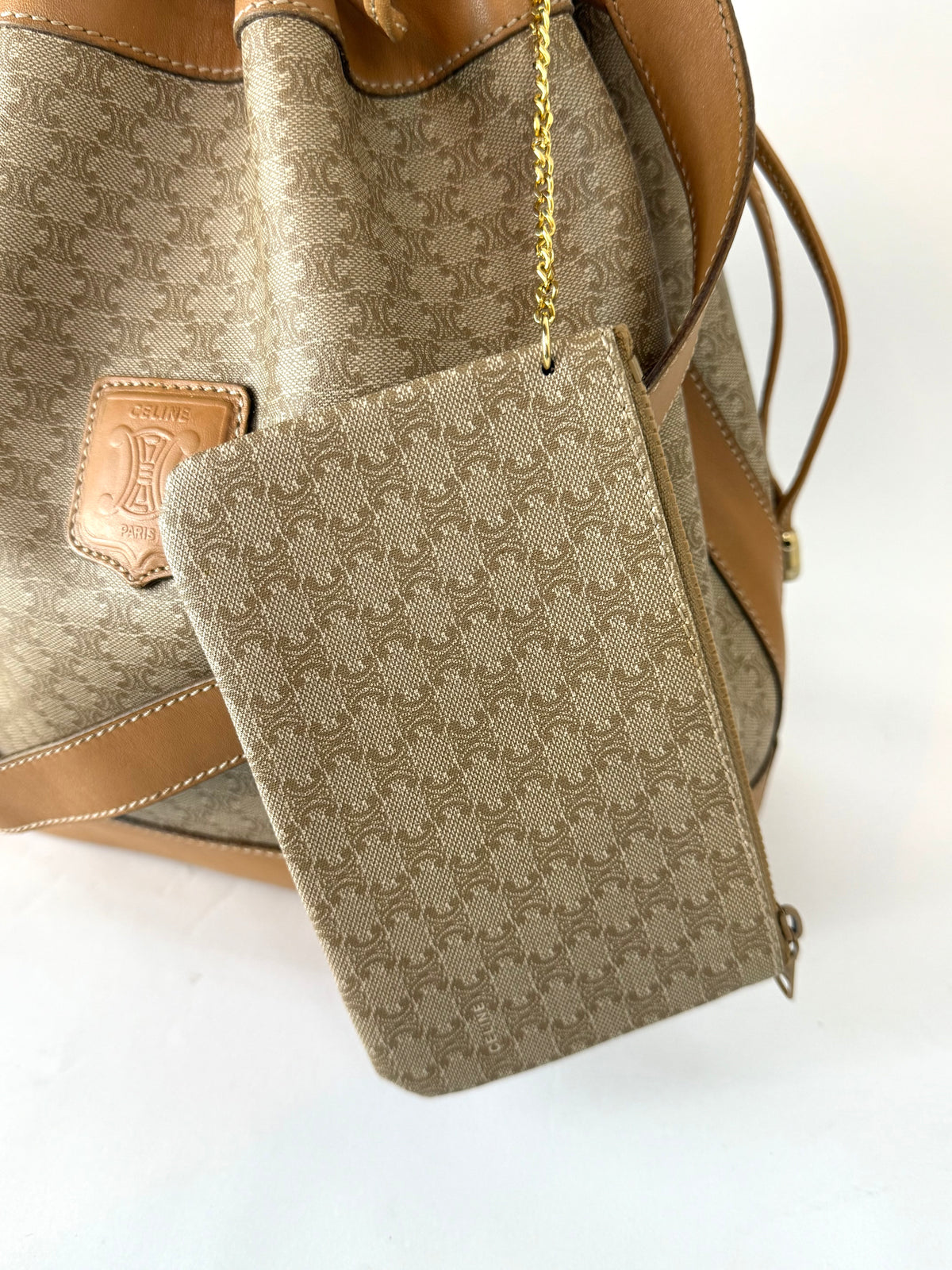 Celine Macadam Drawstring Shoulder Bag