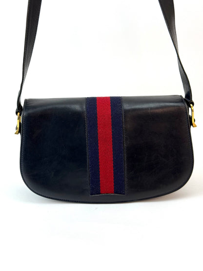 Gucci Sherry Line Leather Bag With Horsebit Hardware