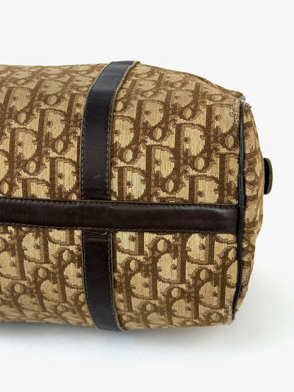Dior Trotter Canvas Mini Hand Boston Bag in Brown